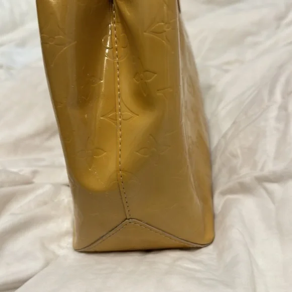Louis Vuitton Bag Reade Monogram Vernis Pm Yellow/Gold Patent Leather Tote Small - Picture 3 of 13